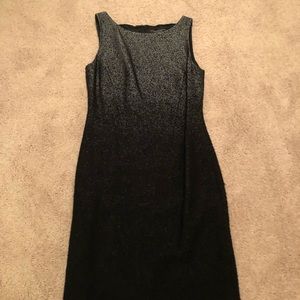 Ann Taylor sleeveless black and silver dress 2